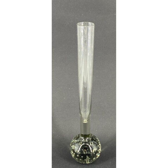 Kosta Of Sweden Controlled Bubble Vase Partial Original StIcker Champagne VTG - Picture 1 of 3